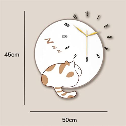 Genérico Reloj De Pared Sin Perforaciones para Sala De Estar Reloj Decorativo para El Hogar Reloj Pared Salon