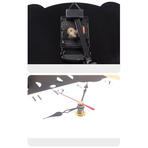 Genérico Cat Clocks Wall Swinging Tail, Cute Non-Ticking Clock, Battery Operated Modern Acrylic Art, Quiet Sweep Movement, Decorative Tai for Wall Decoration Kitchen Living Room Bedroom