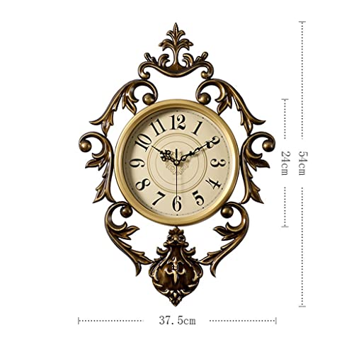 Genérico Reloj de Pared Creativo Art Deco, Reloj de Pared para el hogar, Sala de Estar, Reloj de Pared para Dormitorio (Color: A, tamaño: 37 * 54 cm)