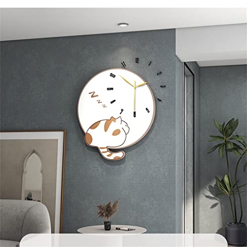 Genérico Reloj De Pared Sin Perforaciones para Sala De Estar Reloj Decorativo para El Hogar Reloj Pared Salon