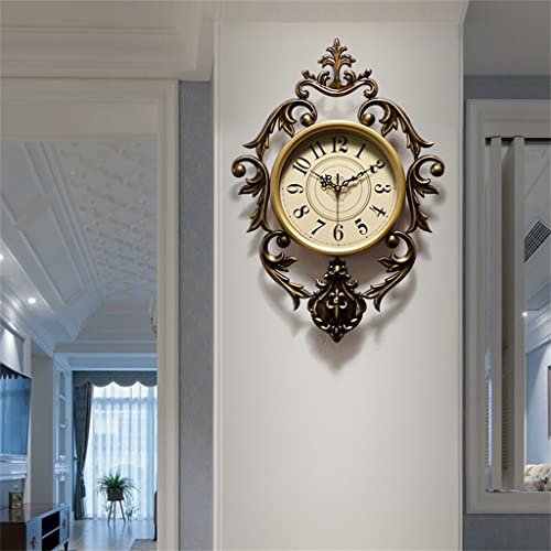 Genérico Reloj de Pared Creativo Art Deco, Reloj de Pared para el hogar, Sala de Estar, Reloj de Pared para Dormitorio (Color: A, tamaño: 37 * 54 cm)