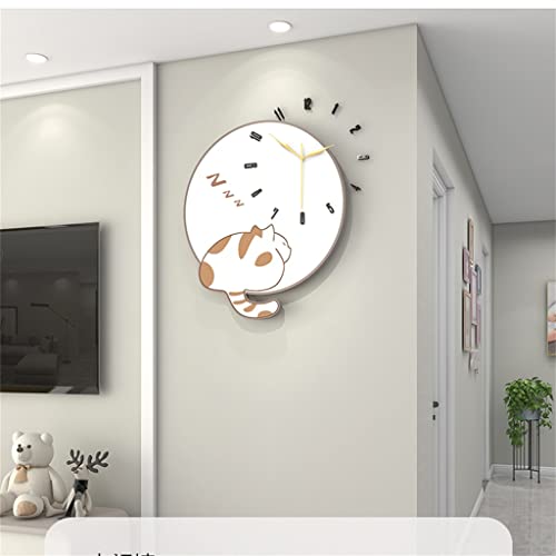 Genérico Reloj De Pared Sin Perforaciones para Sala De Estar Reloj Decorativo para El Hogar Reloj Pared Salon