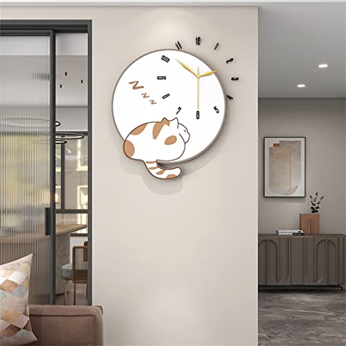 Genérico Reloj De Pared Sin Perforaciones para Sala De Estar Reloj Decorativo para El Hogar Reloj Pared Salon