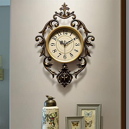 Genérico Reloj de Pared Creativo Art Deco, Reloj de Pared para el hogar, Sala de Estar, Reloj de Pared para Dormitorio (Color: A, tamaño: 37 * 54 cm)
