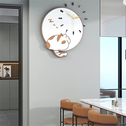 Genérico Reloj De Pared Sin Perforaciones para Sala De Estar Reloj Decorativo para El Hogar Reloj Pared Salon