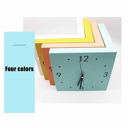 Genérico Luxury Corner Wall with Light,Double Sided Clocks for Living Room Decor,Double Sided Corne, Corner Clock, Double Sided Wall with Light (Blue)