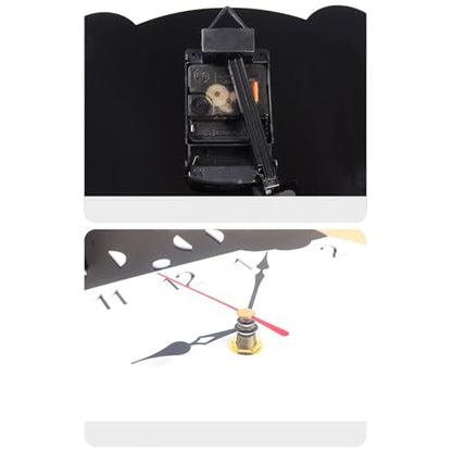 Genérico Cat Clocks Wall Swinging Tail, Cute Non-Ticking Clock, Battery Operated Modern Acrylic Art, Quiet Sweep Movement, Decorative Tai for Wall Decoration Kitchen Living Room Bedroom
