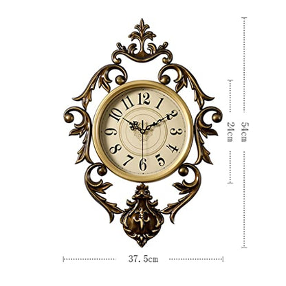Genérico Reloj de Pared Creativo Art Deco, Reloj de Pared para el hogar, Sala de Estar, Reloj de Pared para Dormitorio (Color: A, tamaño: 37 * 54 cm)
