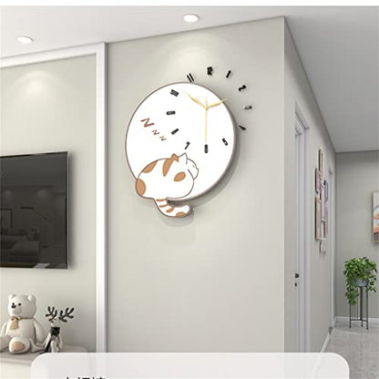 Genérico Reloj De Pared Sin Perforaciones para Sala De Estar Reloj Decorativo para El Hogar Reloj Pared Salon