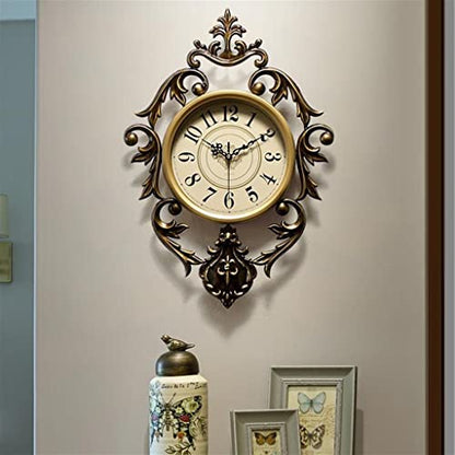 Genérico Reloj de Pared Creativo Art Deco, Reloj de Pared para el hogar, Sala de Estar, Reloj de Pared para Dormitorio (Color: A, tamaño: 37 * 54 cm)