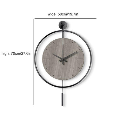 Relojes de pared para decoración de sala de estar, relojes de pared grandes y modernos decorativos con péndulo, funciona con pilas, para dormitorio, oficina, cocina, hogar, reloj de cuarzo de metal